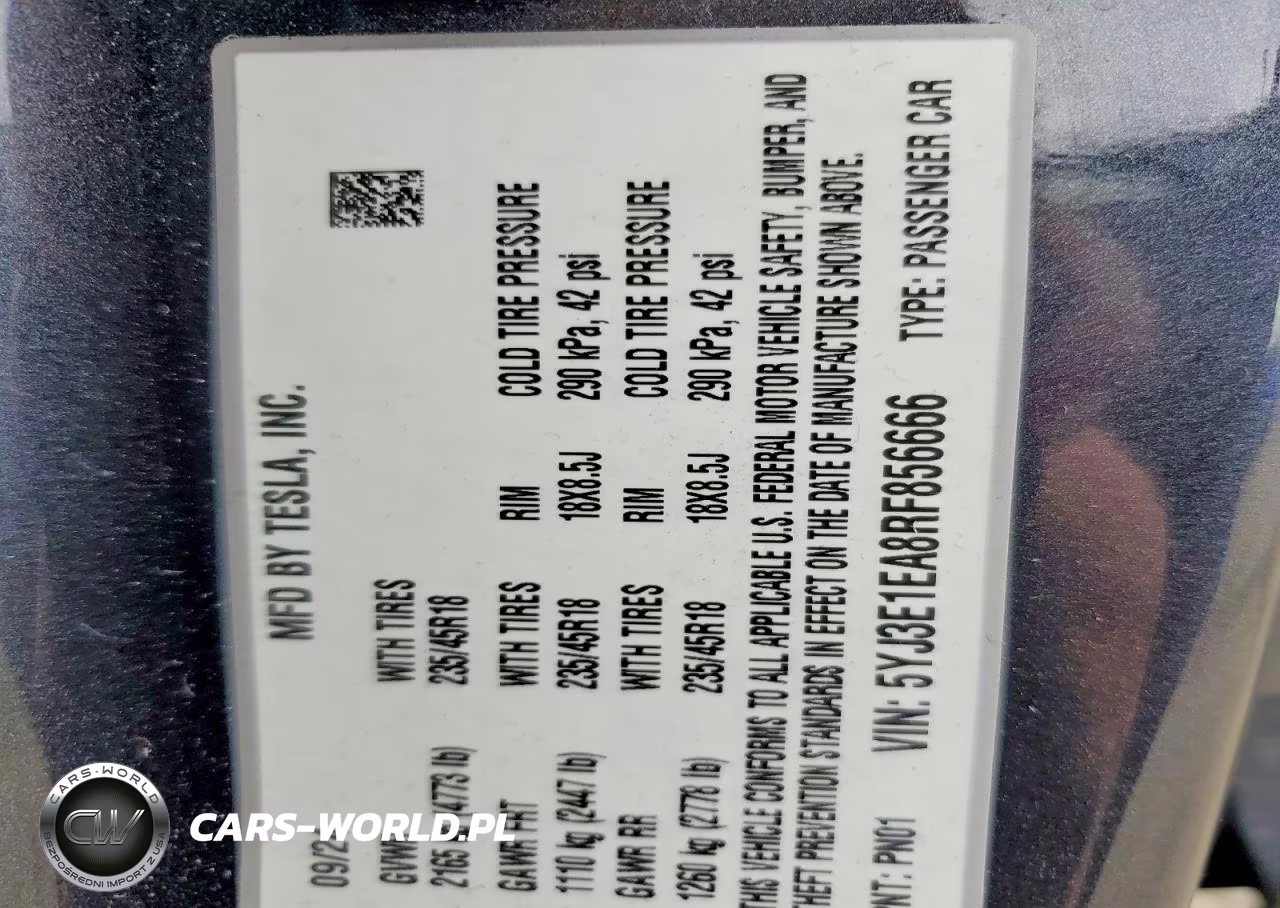 2024 Tesla Model 3 VIN:5YJ3E1EA8RF856666 - 12