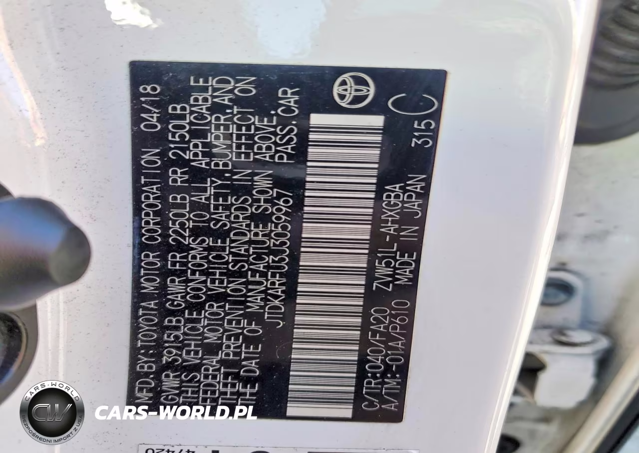 2018 Toyota Prius Three VIN:JTDKARFU3J3059967 - 14