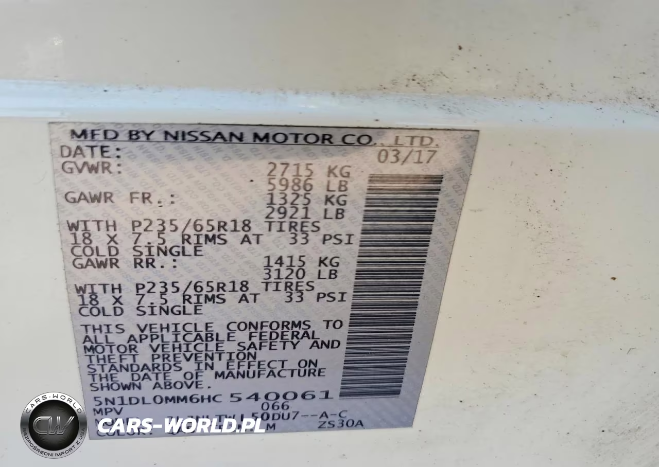 2017 Infiniti Qx60 Base VIN:5N1DL0MM6HC540061 - 12