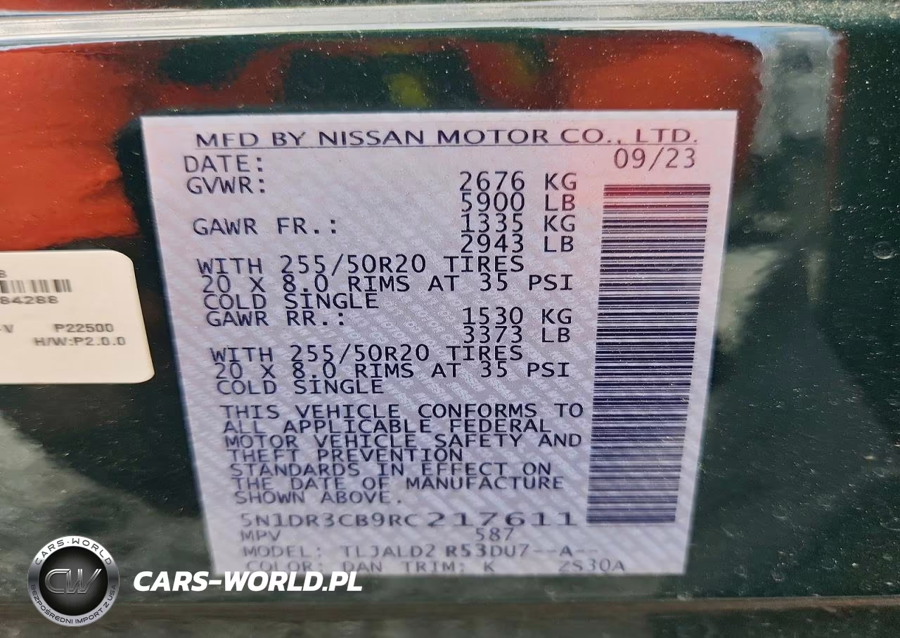 2024 Nissan Pathfinder Sl VIN:5N1DR3CB9RC217611 - 13