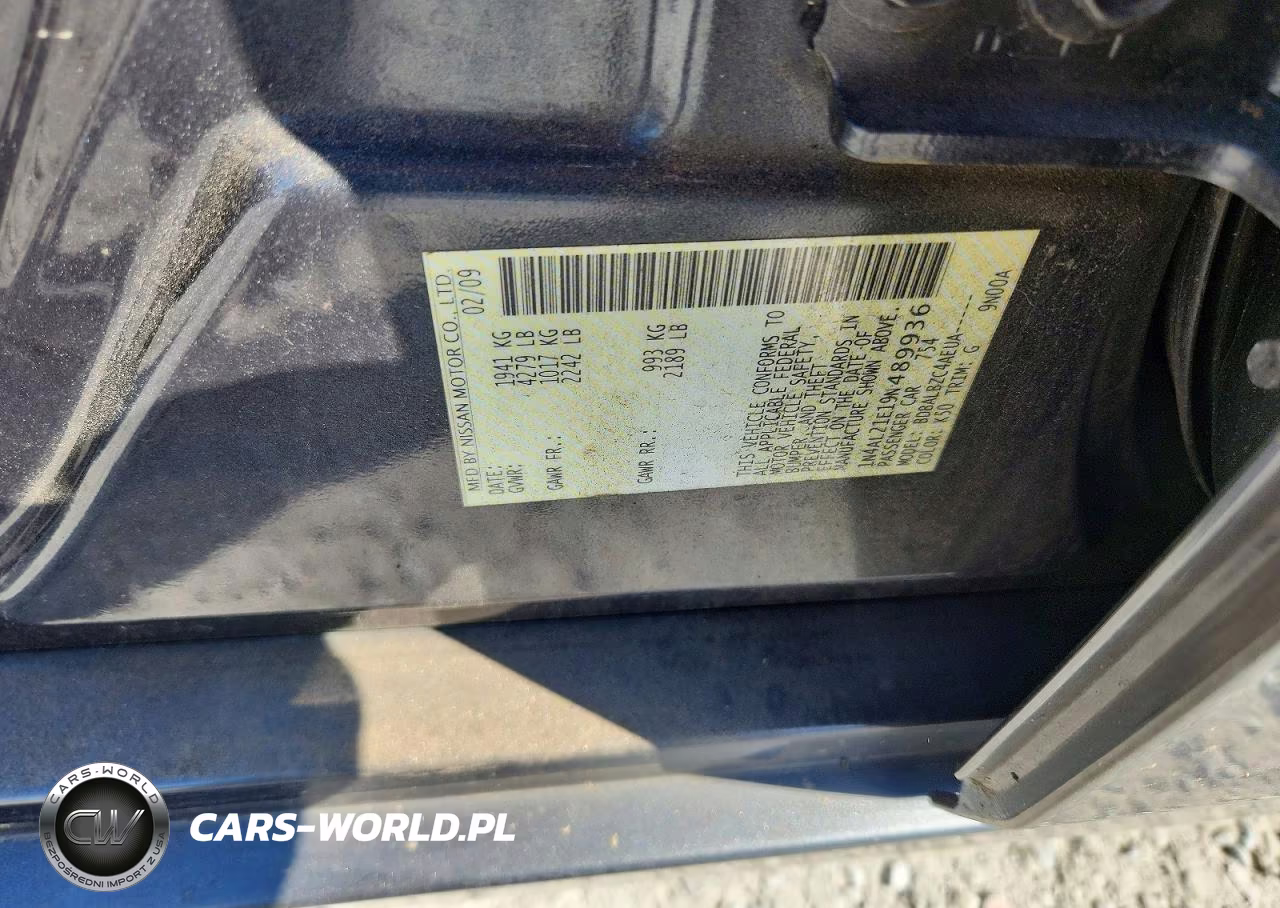2009 Nissan Altima 2.5 VIN:1N4AL21E19N489936 - 12