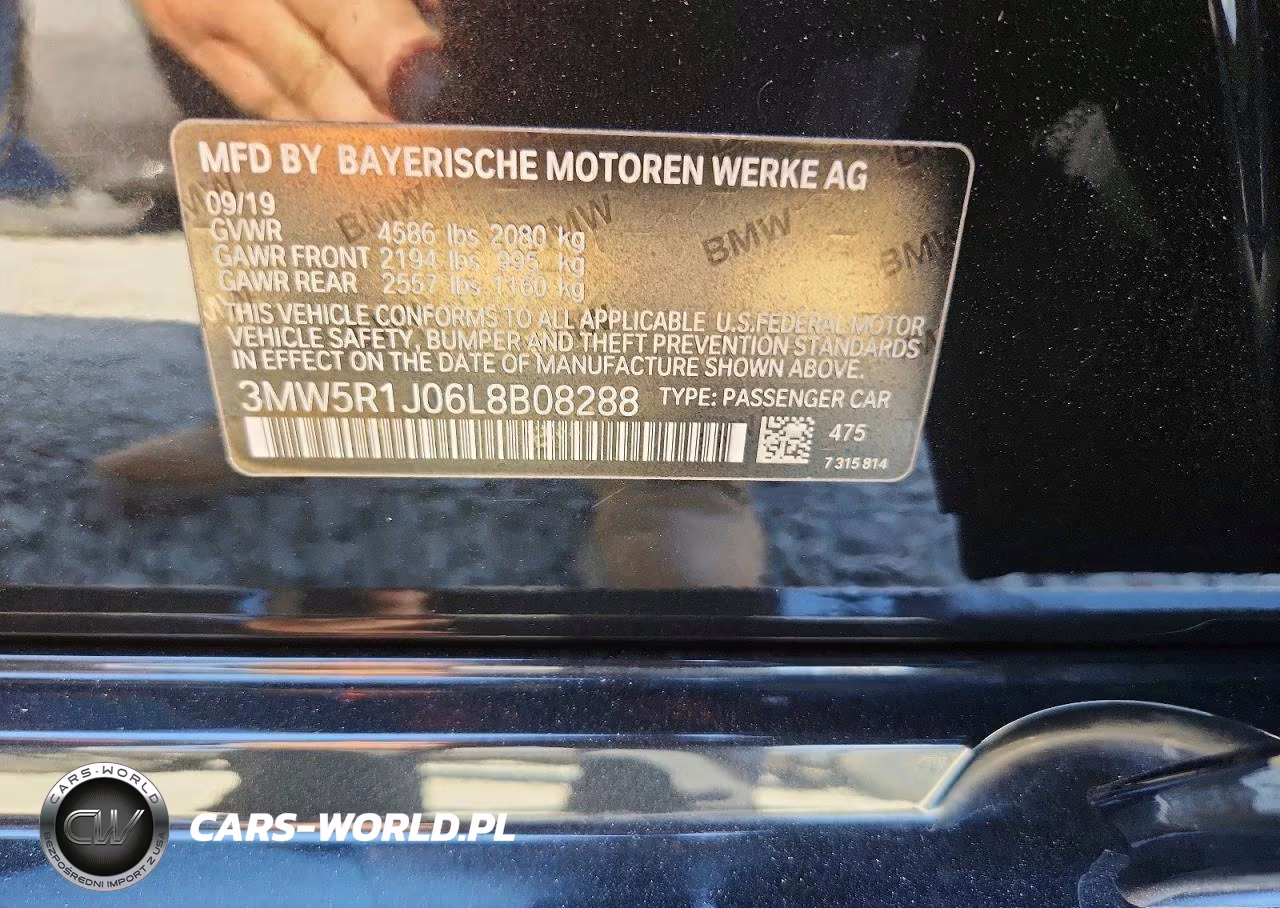 2020 BMW 330I VIN:3MW5R1J06L8B08288 - 13