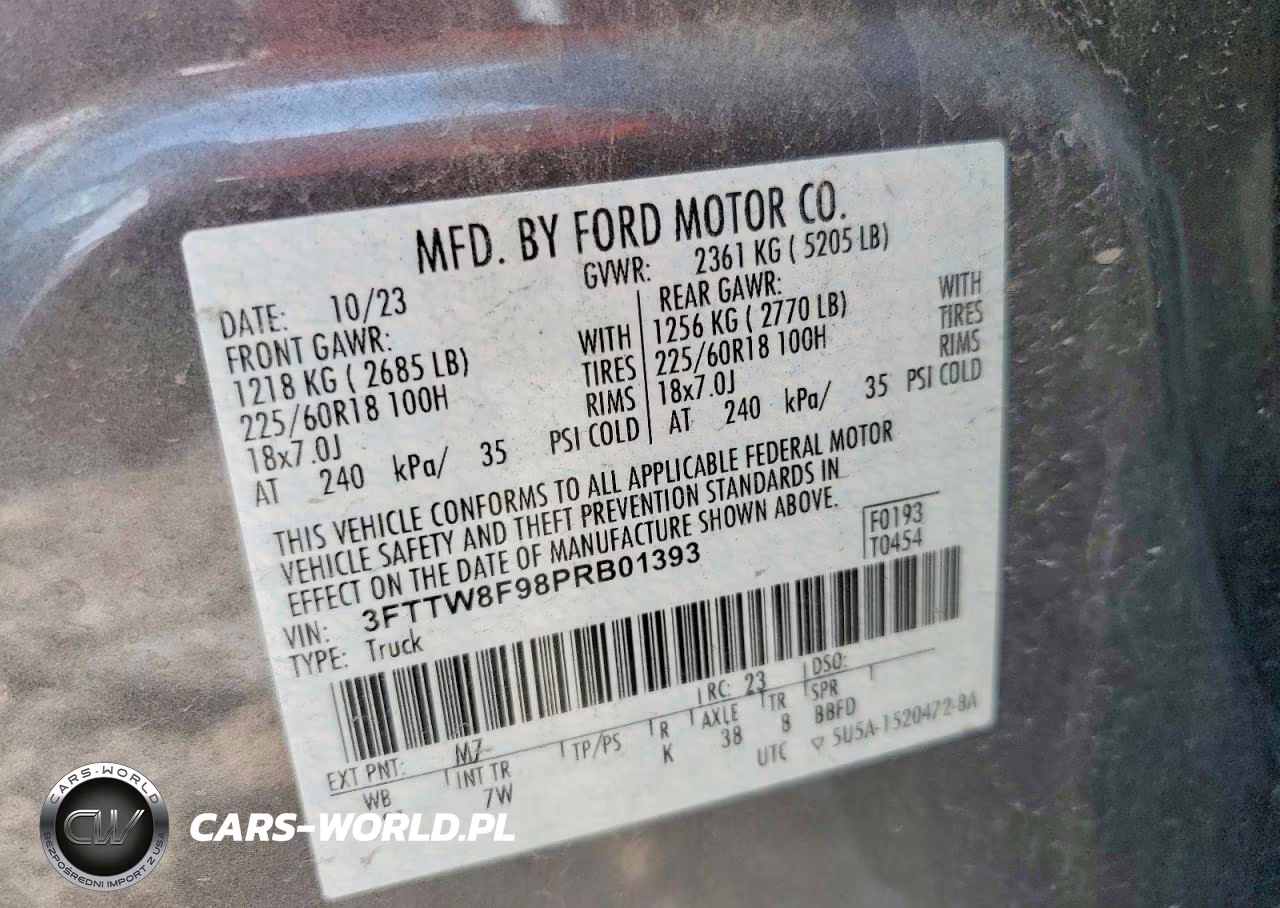 2023 Ford Maverick Xl VIN:3FTTW8F98PRB01393 - 12
