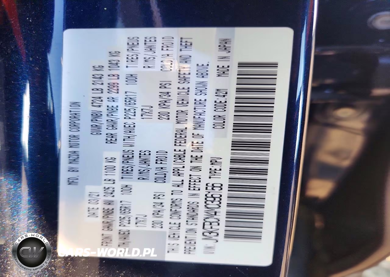 2021 Mazda Cx-5 Touring VIN:JM3KFBCM4M0396156 - 12