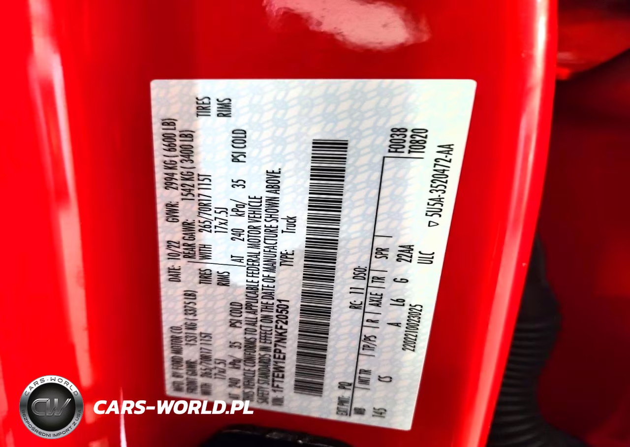 2022 Ford F150 Supercrew VIN:1FTEW1EP7NKF20501 - 13