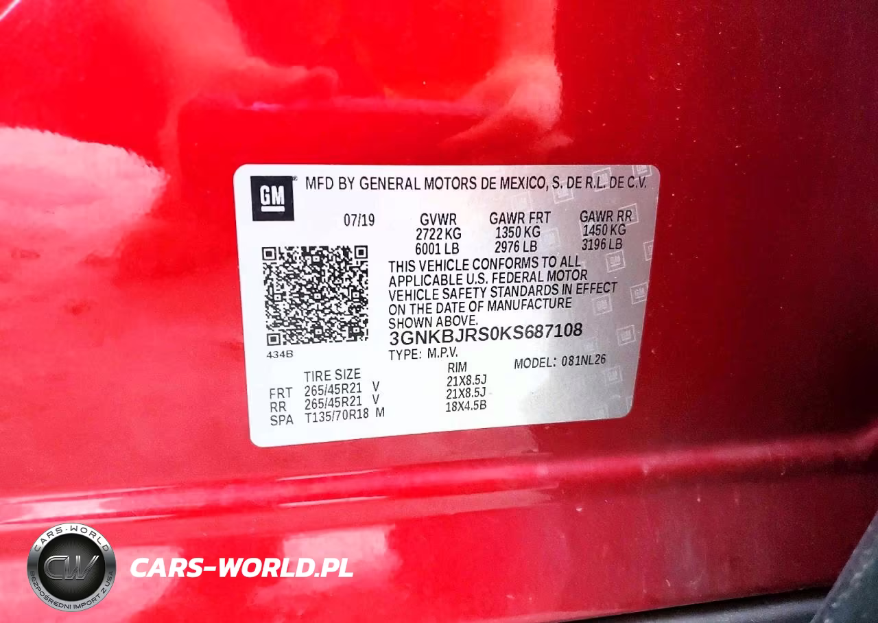 2019 Chevrolet Blazer Rs VIN:3GNKBJRS0KS687108 - 14