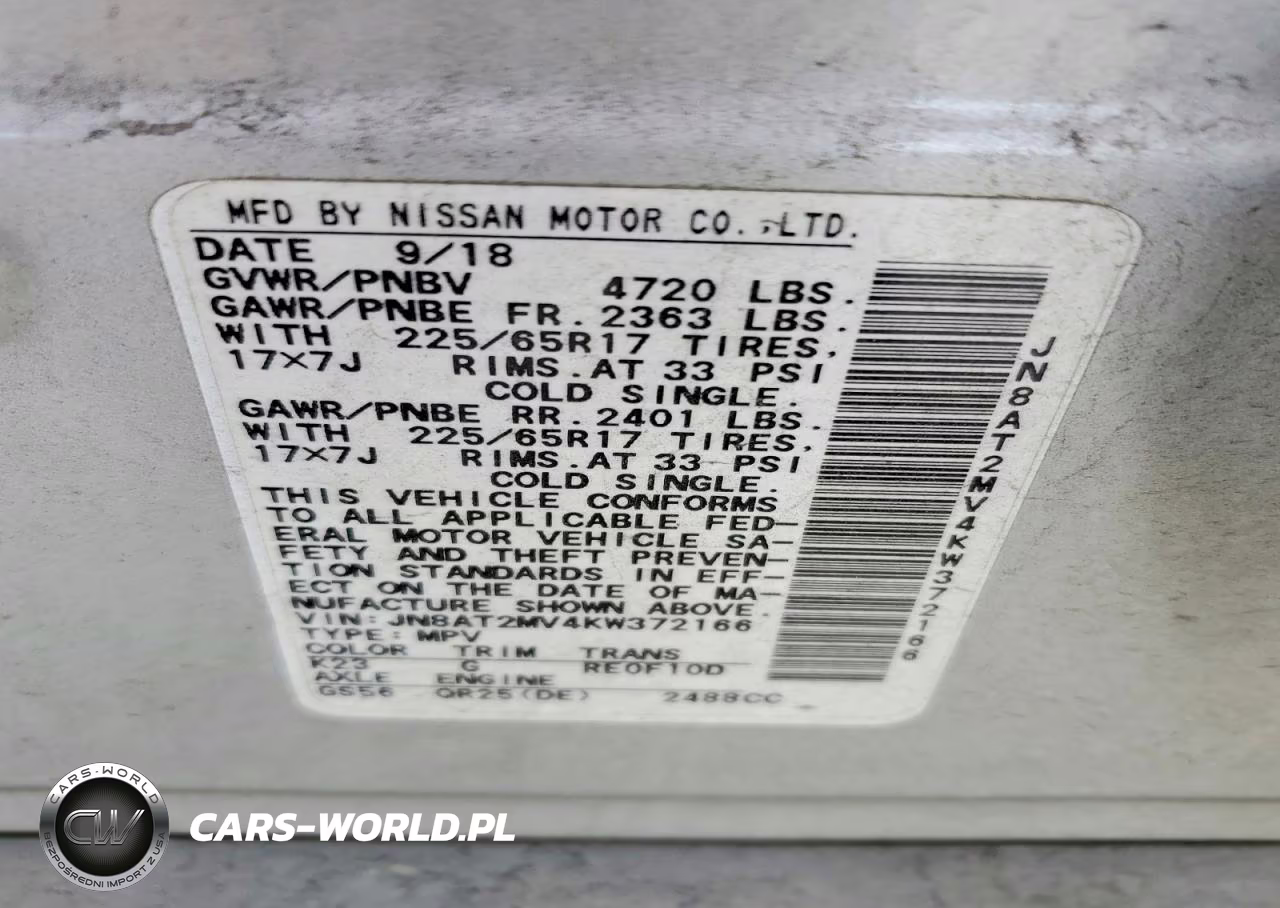 2019 Nissan Rogue Sv VIN:JN8AT2MV4KW372166 - 12