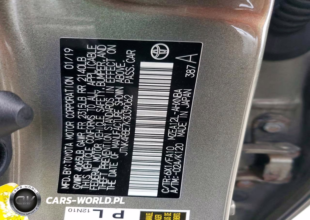 2019 Toyota Corolla Hatchback Se VIN:JTNK4RBE7K3039062 - 12