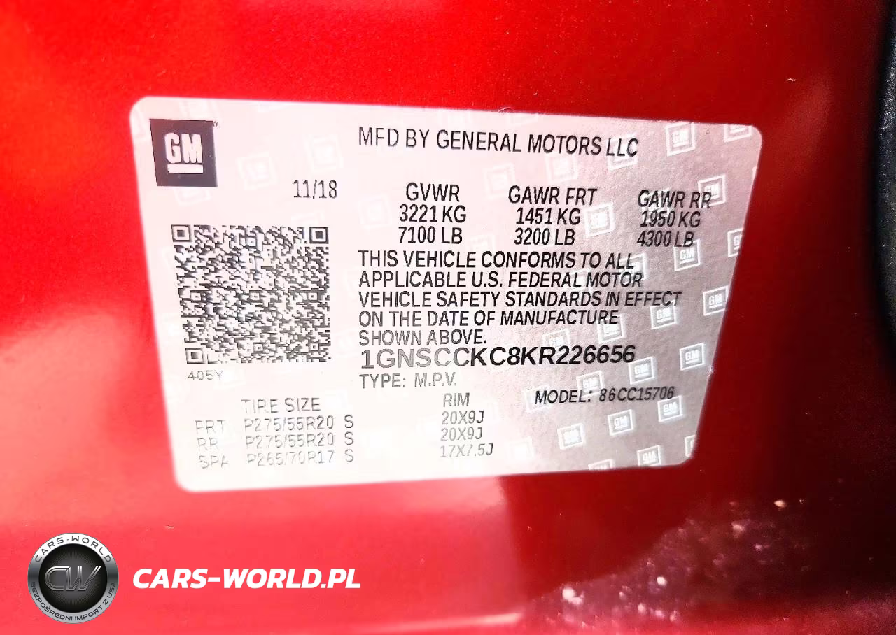 2019 Chevrolet Tahoe C1500 Premier VIN:1GNSCCKC8KR226656 - 13