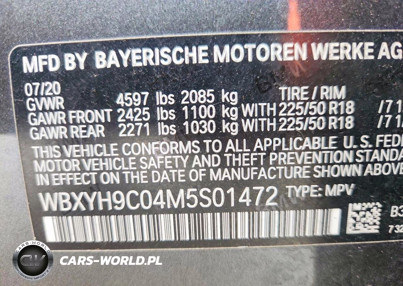 2021 BMW X2 Sdrive28I VIN:WBXYH9C04M5S01472 - 13