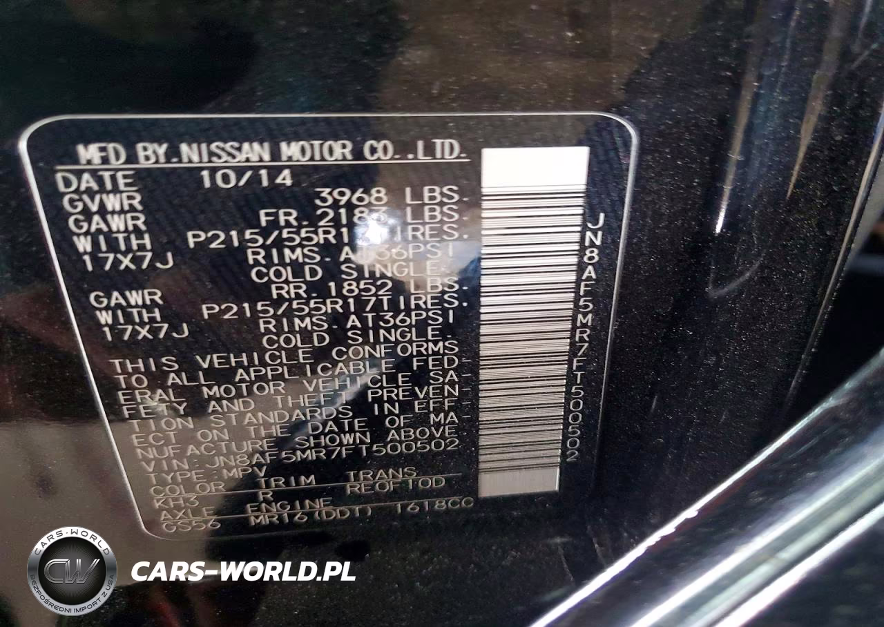 2015 Nissan Juke Sv VIN:JN8AF5MR7FT500502 - 12