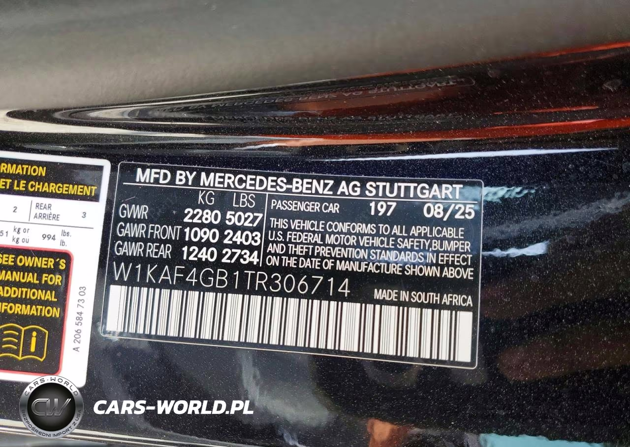 2026 Mercedes-Benz C 300 VIN:W1KAF4GB1TR306714 - 12