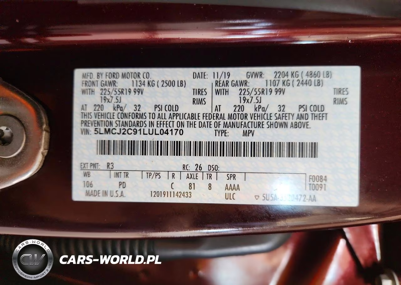 2020 Lincoln Corsair Reserve VIN:5LMCJ2C91LUL04170 - 13