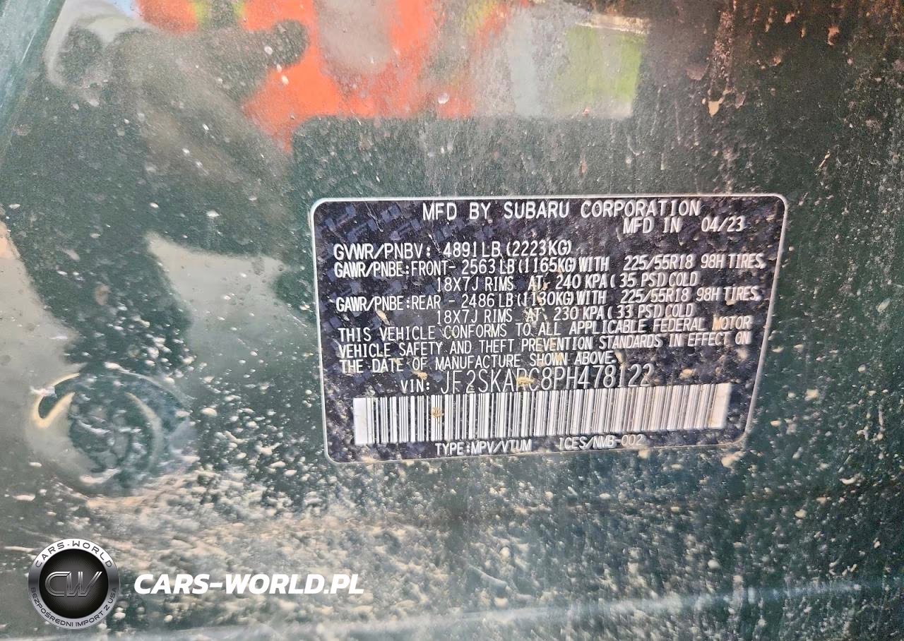 2023 Subaru Forester Touring VIN:JF2SKARC8PH478122 - 12