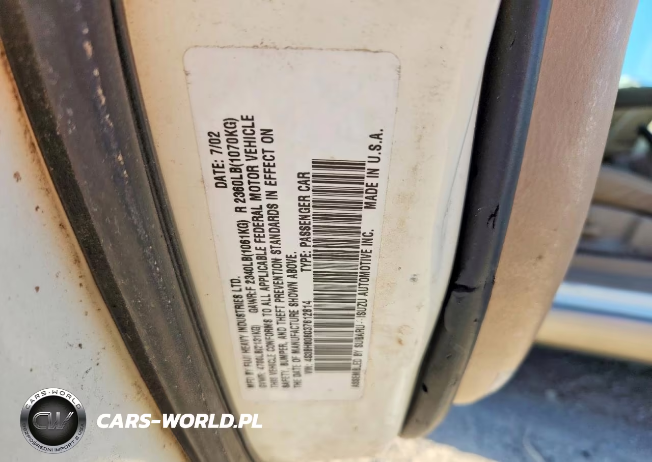 2003 Subaru Legacy Outback H6 3.0 Ll Bean VIN:4S3BH806037612814 - 12