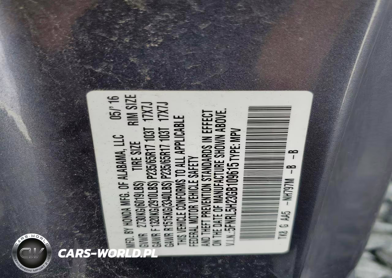 2016 Honda Odyssey Lx VIN:5FNRL5H23GB109615 - 13