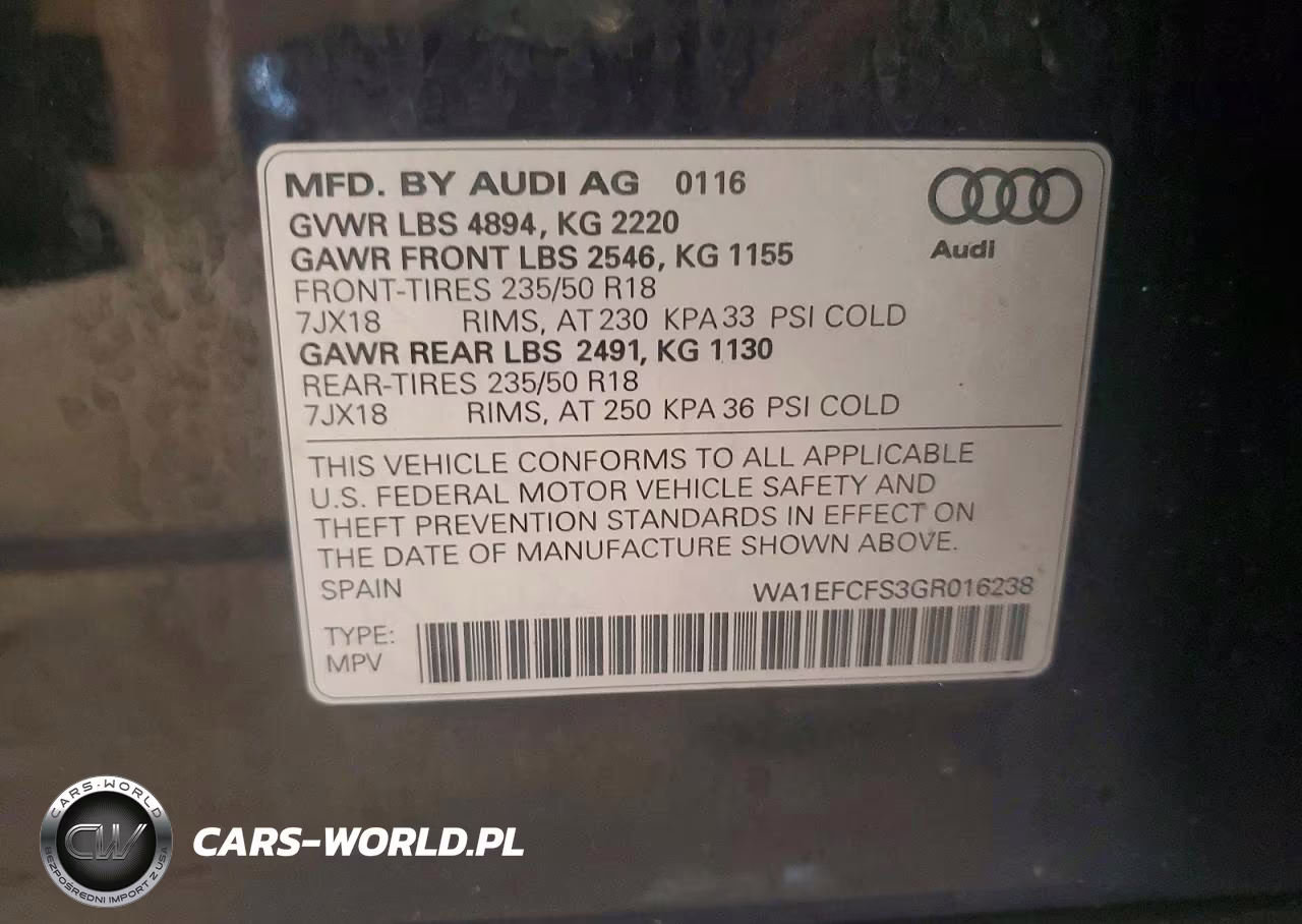 2016 Audi Q3 Premium Plus VIN:WA1EFCFS3GR016238 - 13