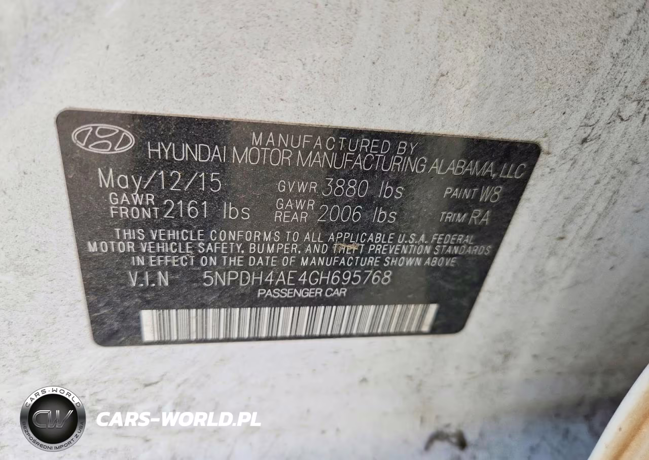 2016 Hyundai Elantra Se VIN:5NPDH4AE4GH695768 - 12