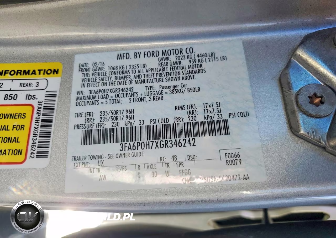 2016 Ford Fusion Se VIN:3FA6P0H7XGR346242 - 12