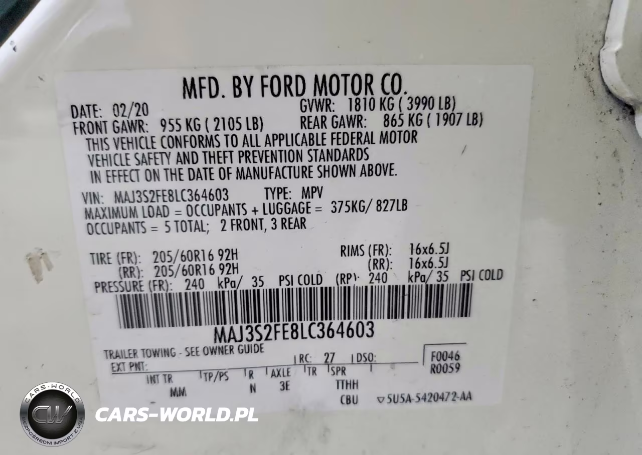 2020 Ford Ecosport S VIN:MAJ3S2FE8LC364603 - 13