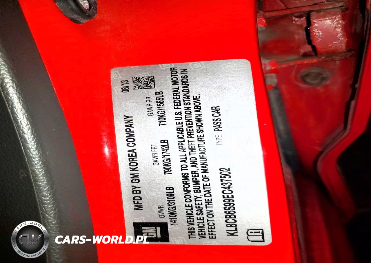 2014 Chevrolet Spark Ls VIN:KL8CB6S99EC437502 - 13