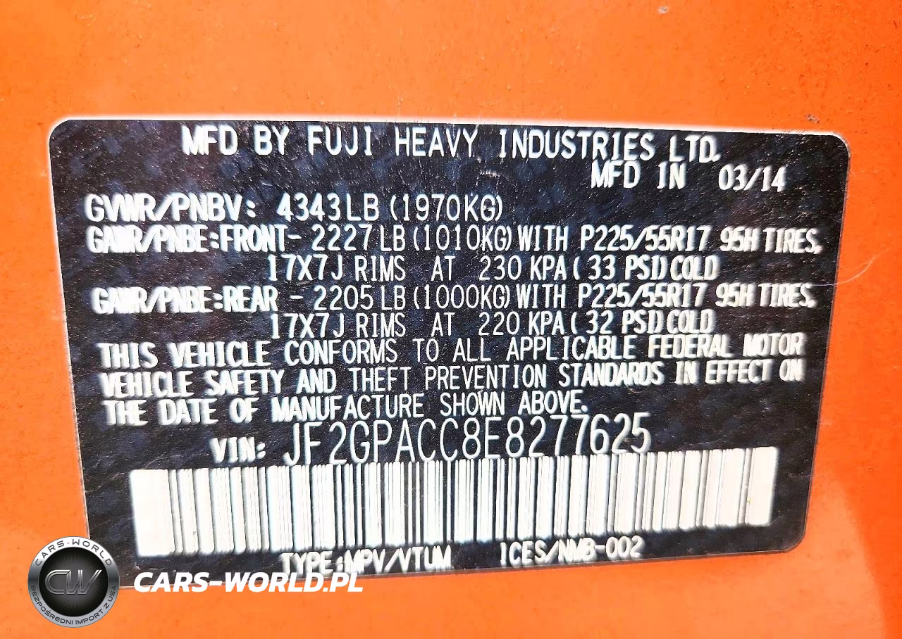 2014 Subaru Xv Crosstrek 2.0 Premium VIN:JF2GPACC8E8277625 - 14