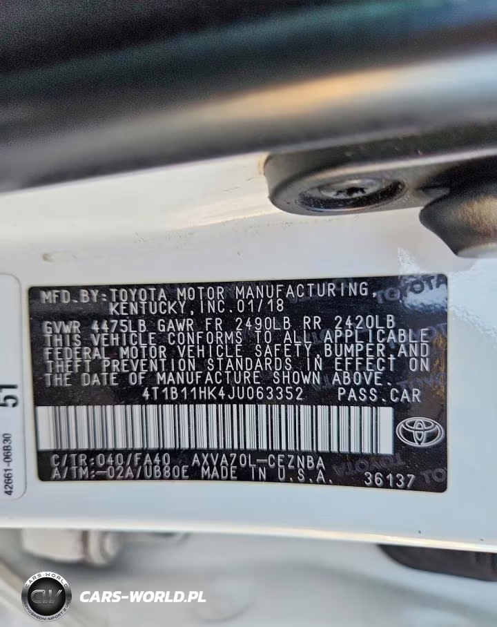2018 Toyota Camry Le VIN:4T1B11HK4JU063352 - 13