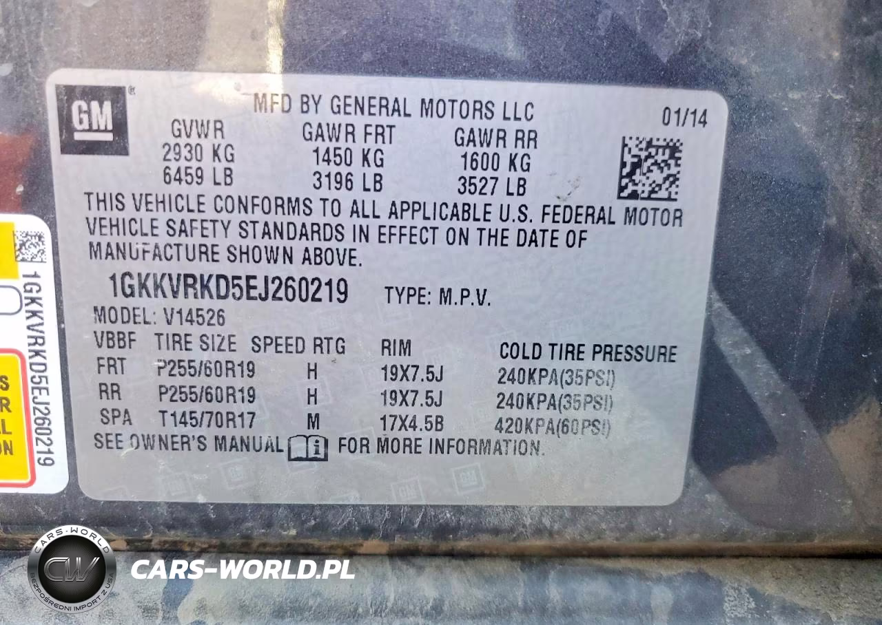 2014 GMC Acadia VIN:1GKKVRKD5EJ260219 - 13