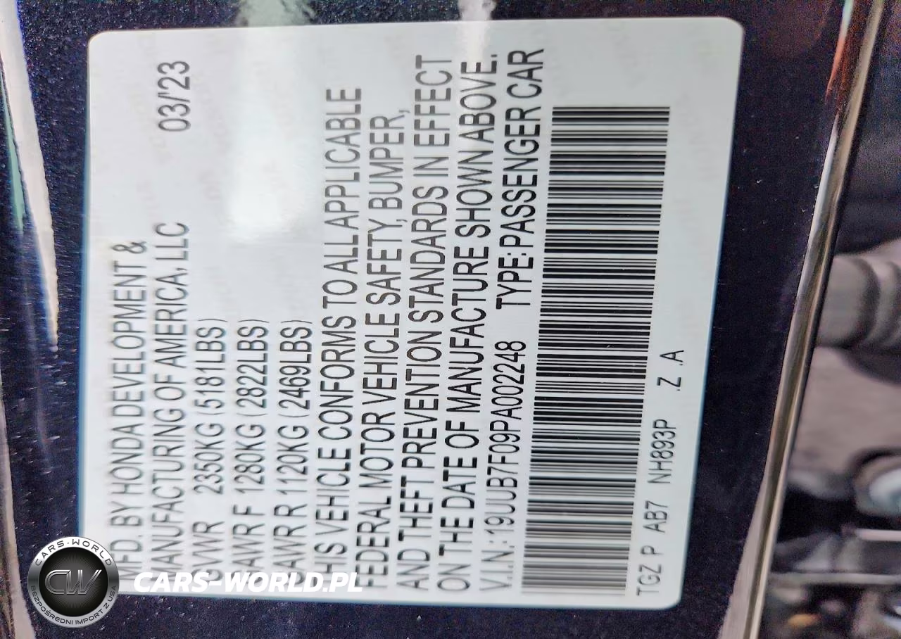2023 Acura Tlx Type S VIN:19UUB7F09PA002248 - 12