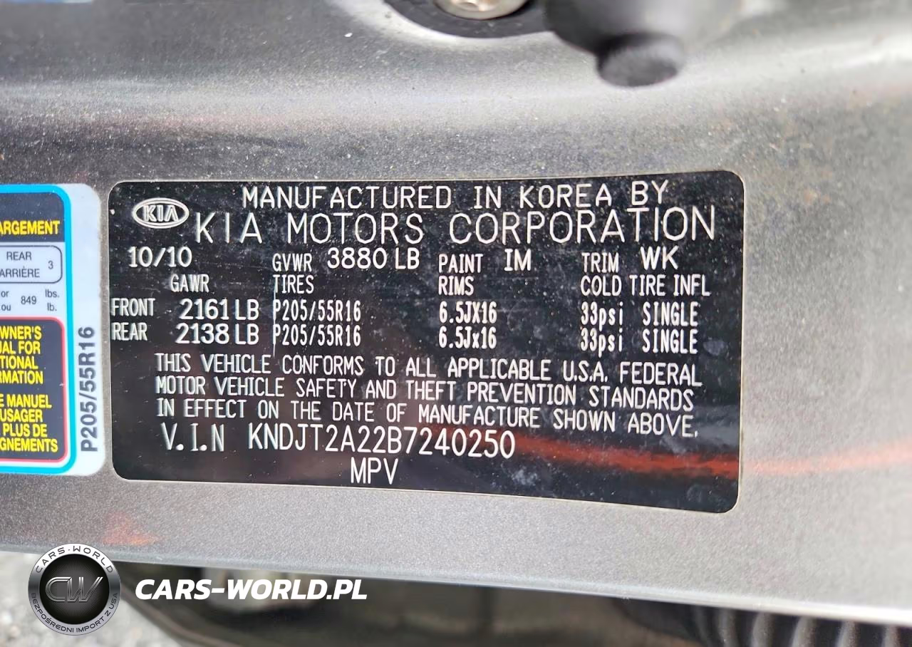2011 Kia Soul + VIN:KNDJT2A22B7240250 - 14