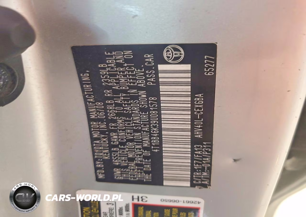 2009 TOYOTA CAMRY HYBRID VIN:4T1BB46K39U081578 - 12