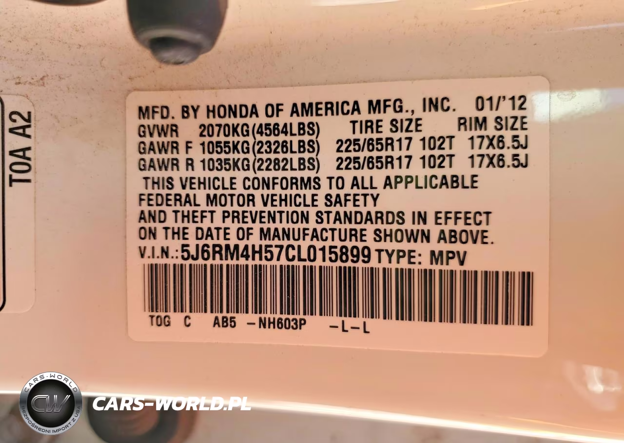 2012 Honda Cr-V Ex VIN:5J6RM4H57CL015899 - 13