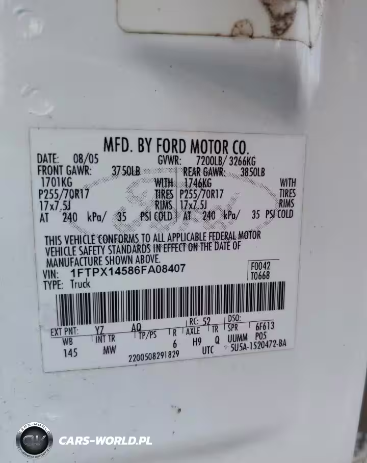 2006 Ford F150 VIN:1FTPX14586FA08407 - 12