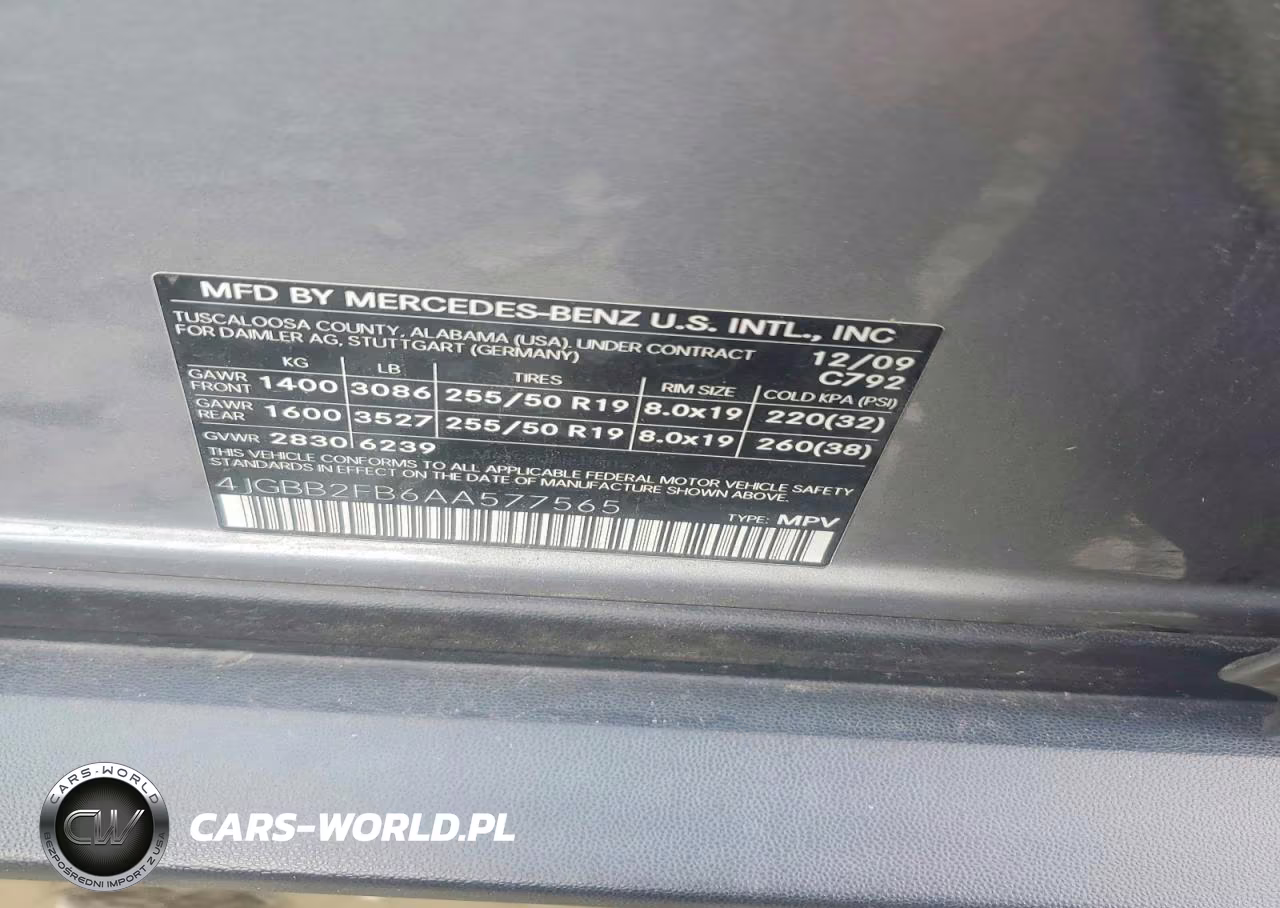2010 Mercedes-Benz Ml 350 Bluetec VIN:4JGBB2FB6AA577565 - 12
