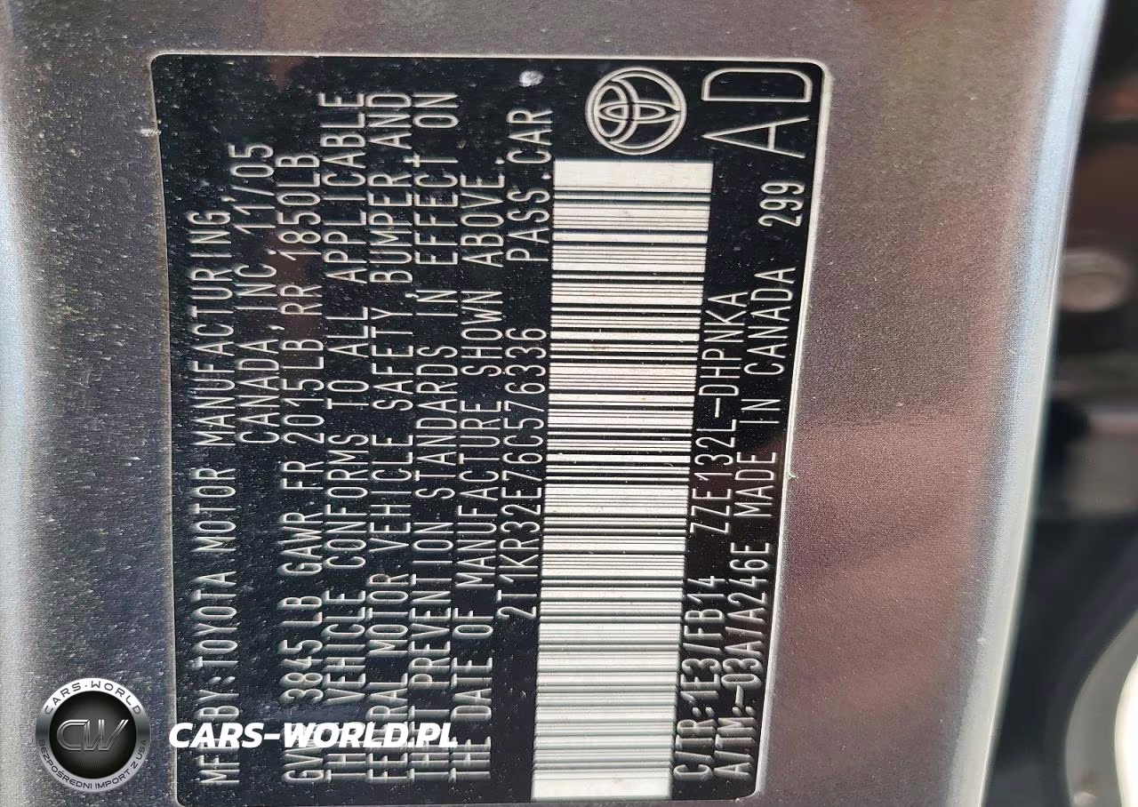 2006 Toyota Matrix Xr VIN:2T1KR32E76C576336 - 14