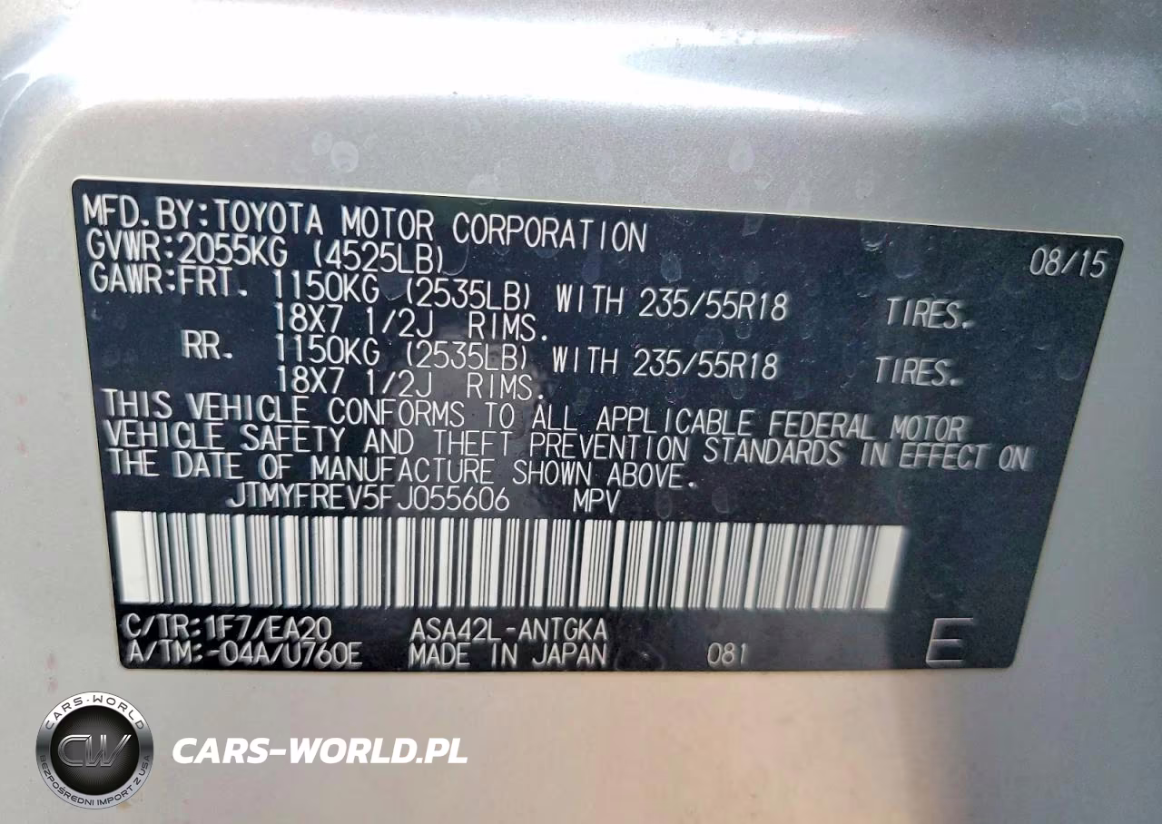 2015 Toyota Rav4 Limited VIN:JTMYFREV5FJ055606 - 13