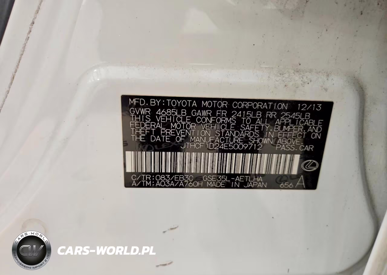 2014 Lexus Is 250 VIN:JTHCF1D24E5009712 - 12