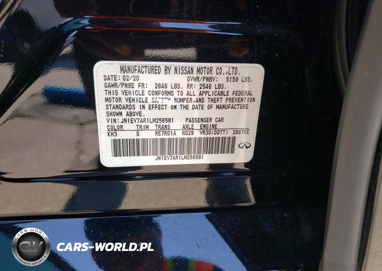 2020 Infiniti Q50 3.0T Pure VIN:JN1EV7AR1LM256581 - 12