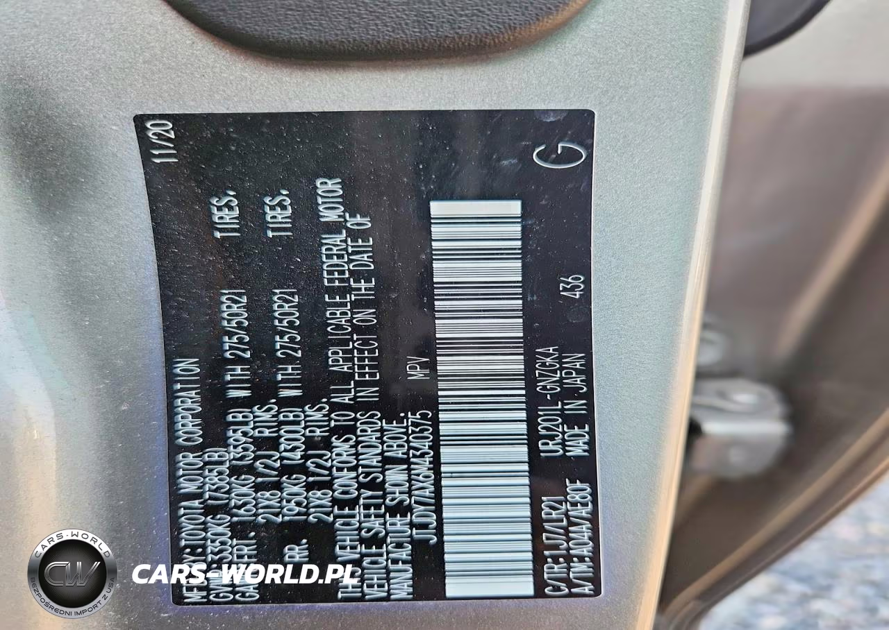 2021 Lexus Lx 570 VIN:JTJDY7AX6M4340375 - 13