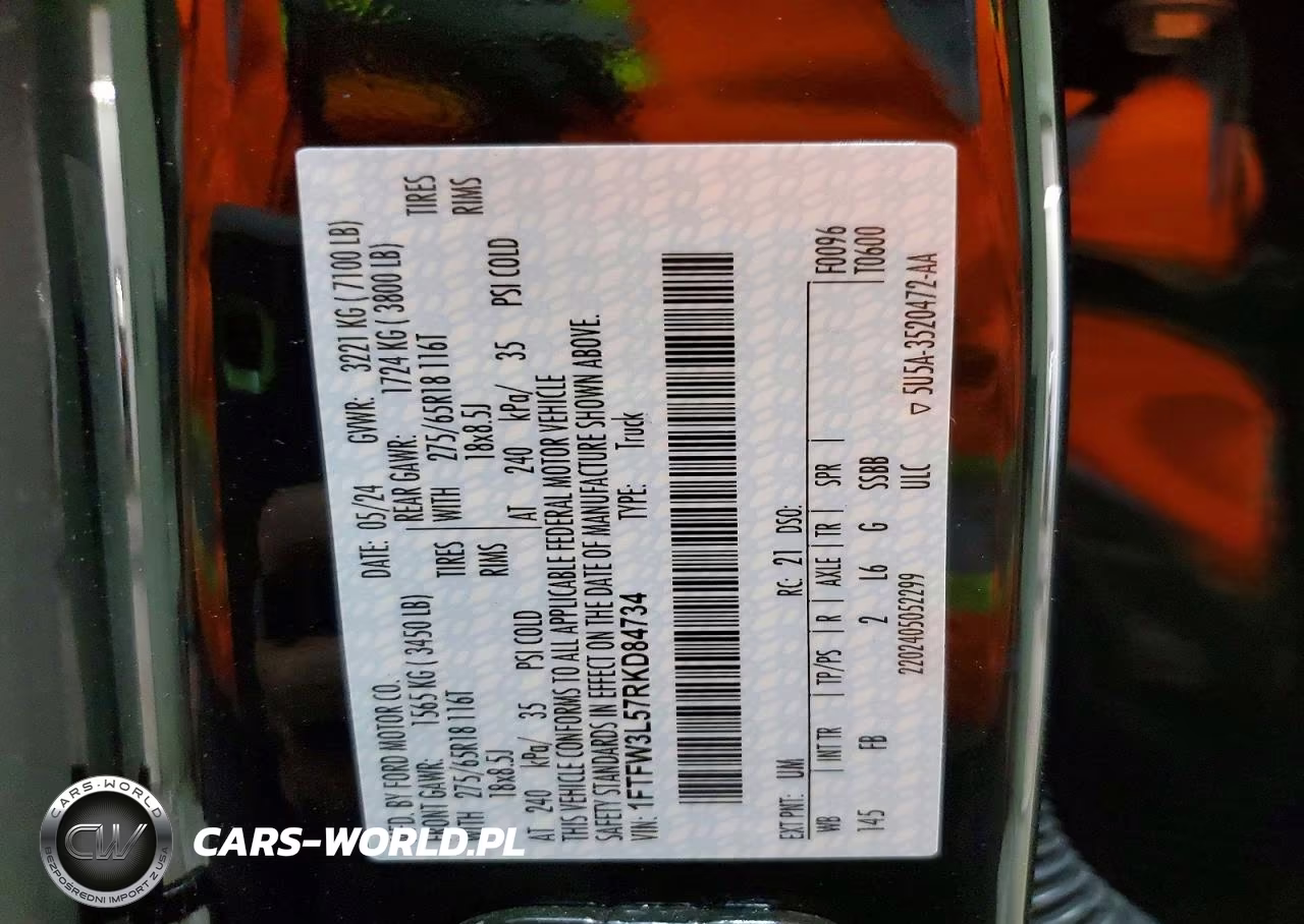 2024 Ford F150 Xlt VIN:1FTFW3L57RKD84734 - 12