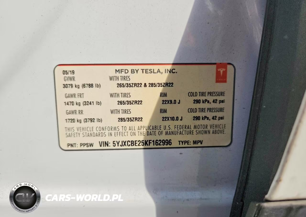 2019 Tesla Model X VIN:5YJXCBE25KF162996 - 12