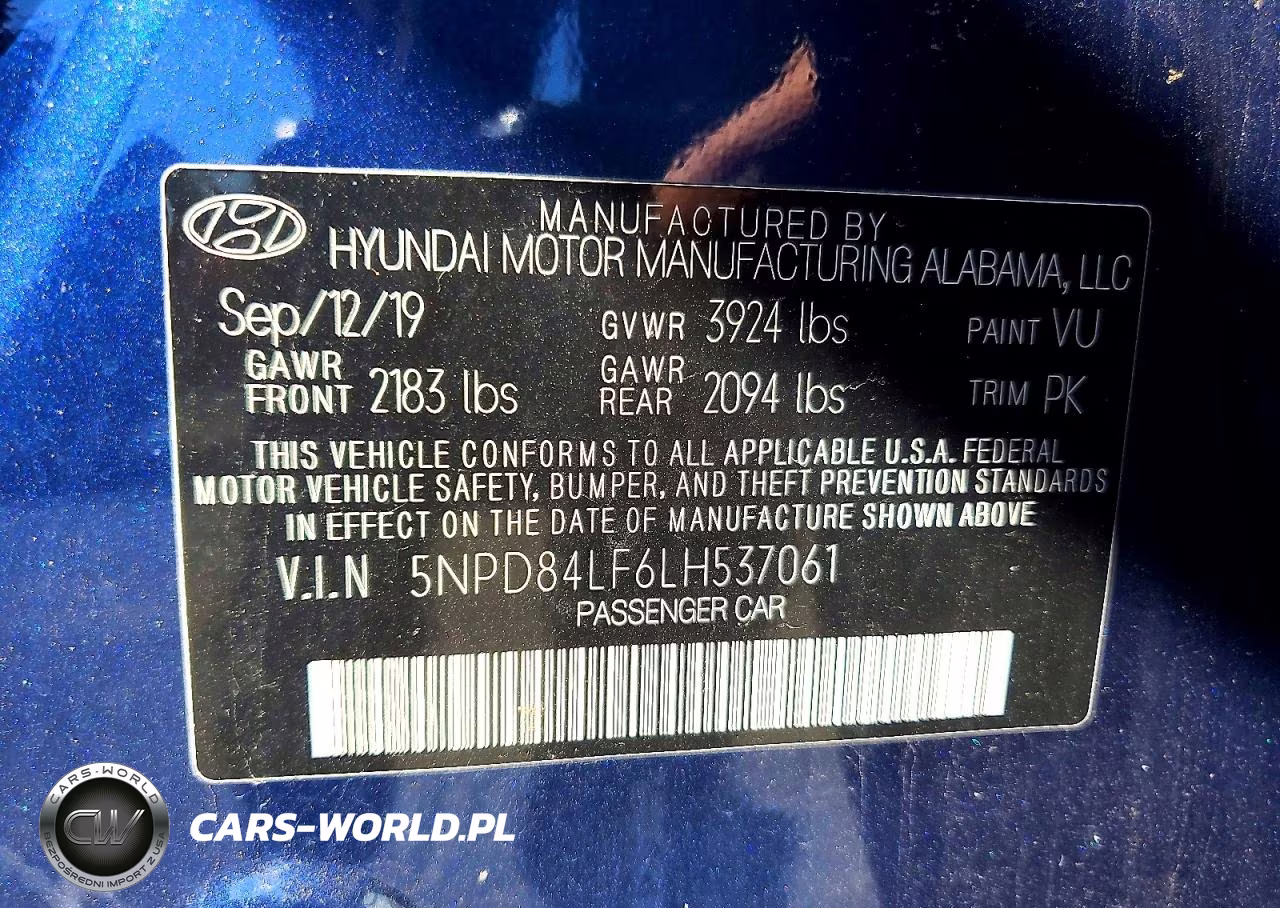 2020 Hyundai Elantra Sel VIN:5NPD84LF6LH537061 - 12