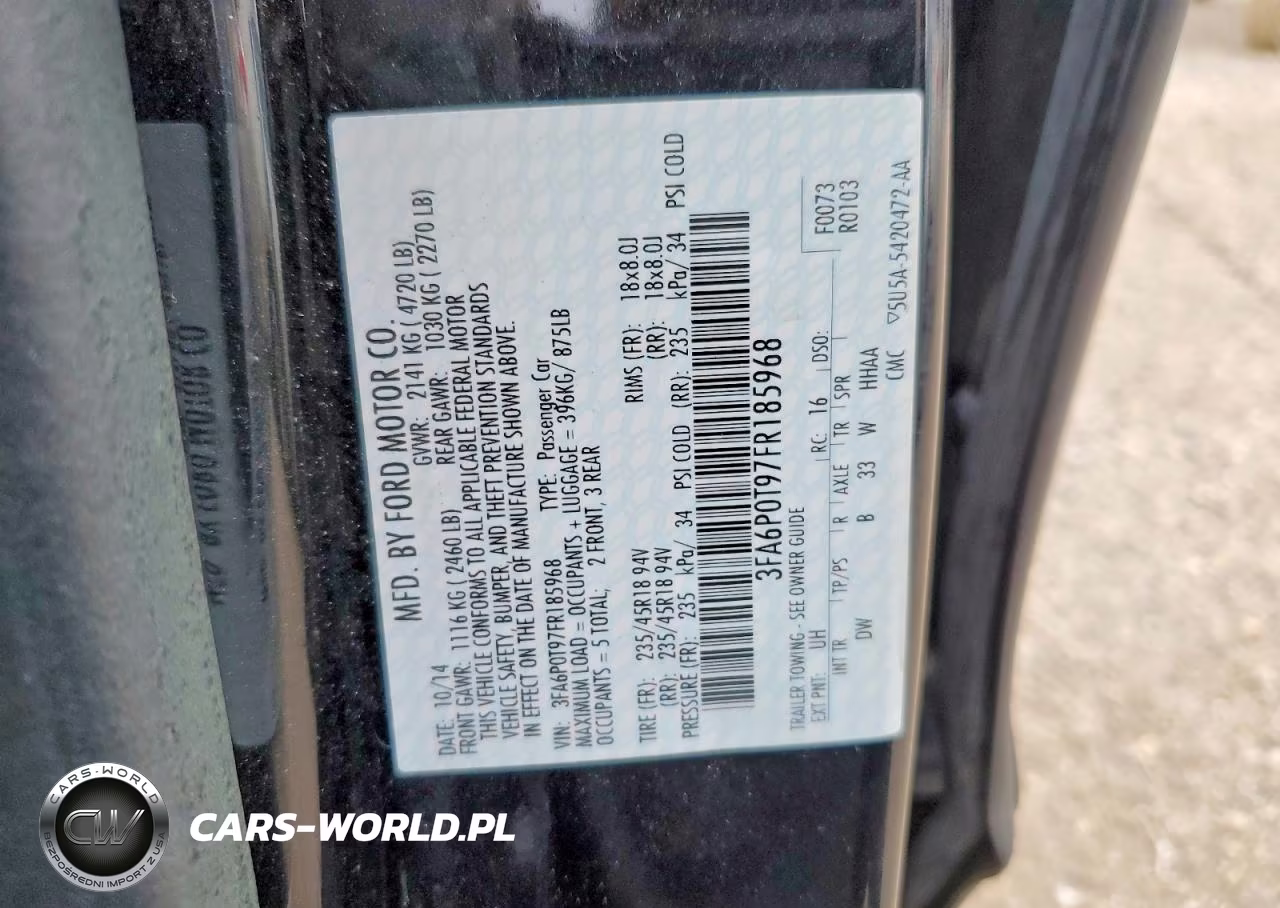 2015 Ford Fusion Se VIN:3FA6P0T97FR185968 - 12