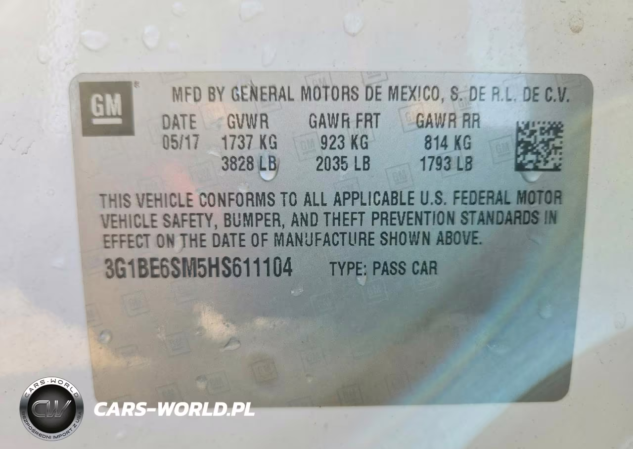2017 Chevrolet Cruze Lt VIN:3G1BE6SM5HS611104 - 13