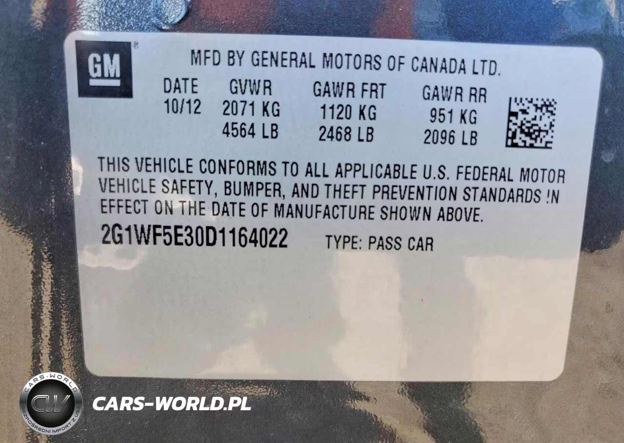 2013 Chevrolet Impala Ls VIN:2G1WF5E30D1164022 - 12