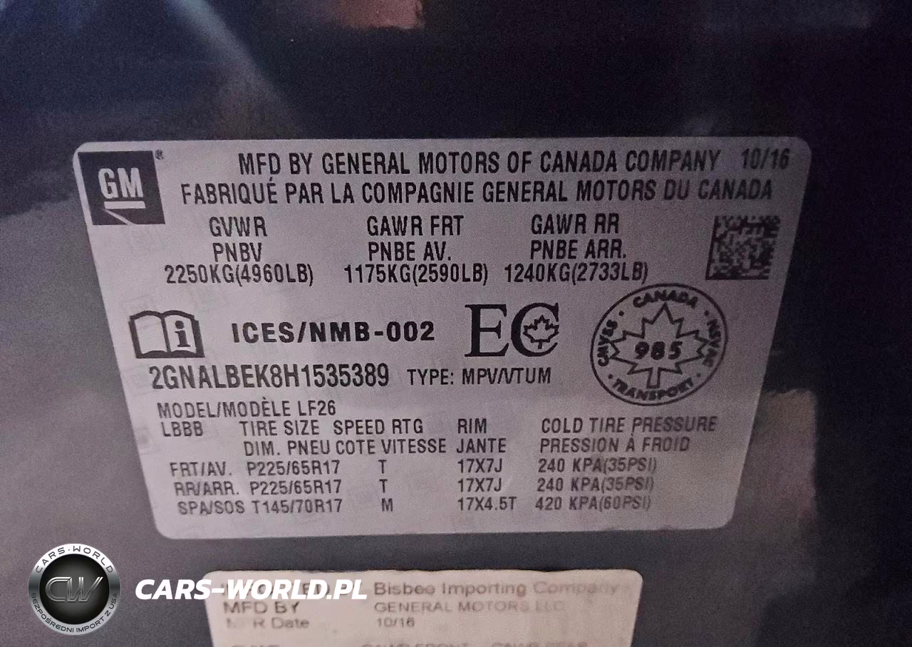 2017 Chevrolet Equinox Ls VIN:2GNALBEK8H1535389 - 12