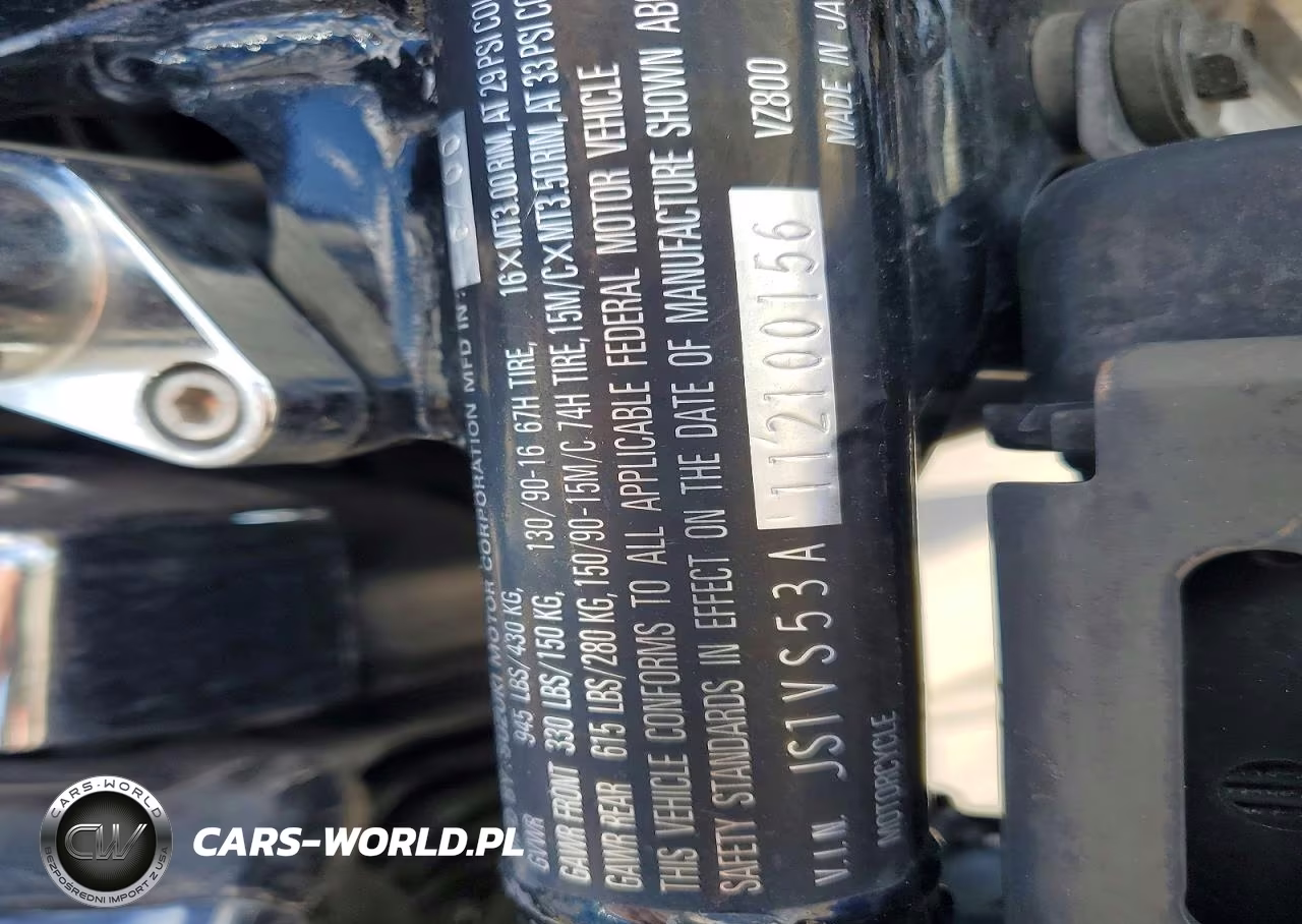 2001 Suzuki Vz800 VIN:JS1VS53A112100156 - 8