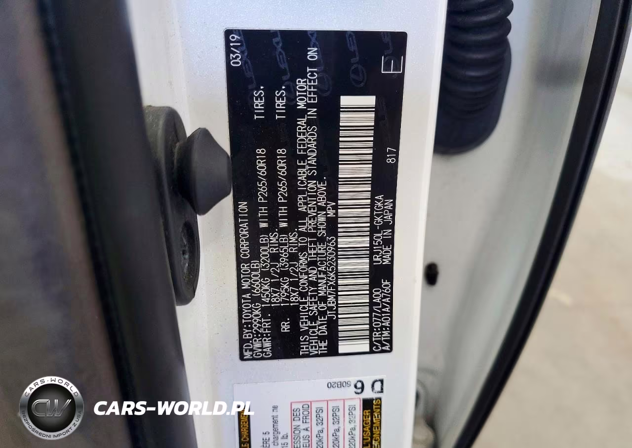 2019 Lexus Gx 460 VIN:JTJBM7FX6K5230963 - 13