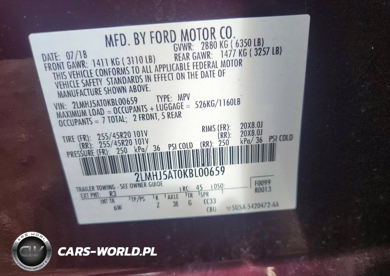 2019 Lincoln Mkt VIN:2LMHJ5AT0KBL00659 - 13