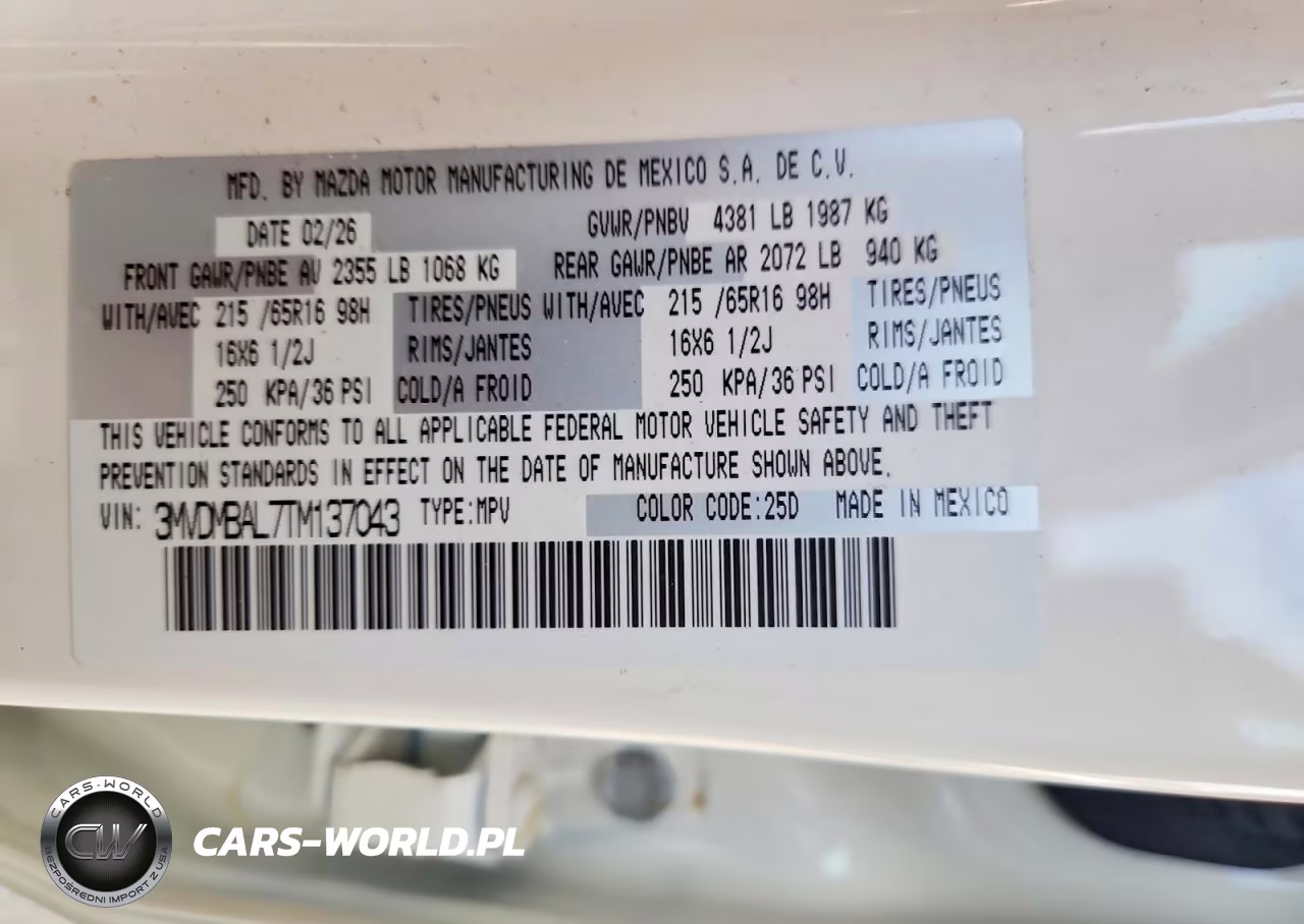 2026 Mazda Cx-30 VIN:3MVDMBAL7TM137043 - 12
